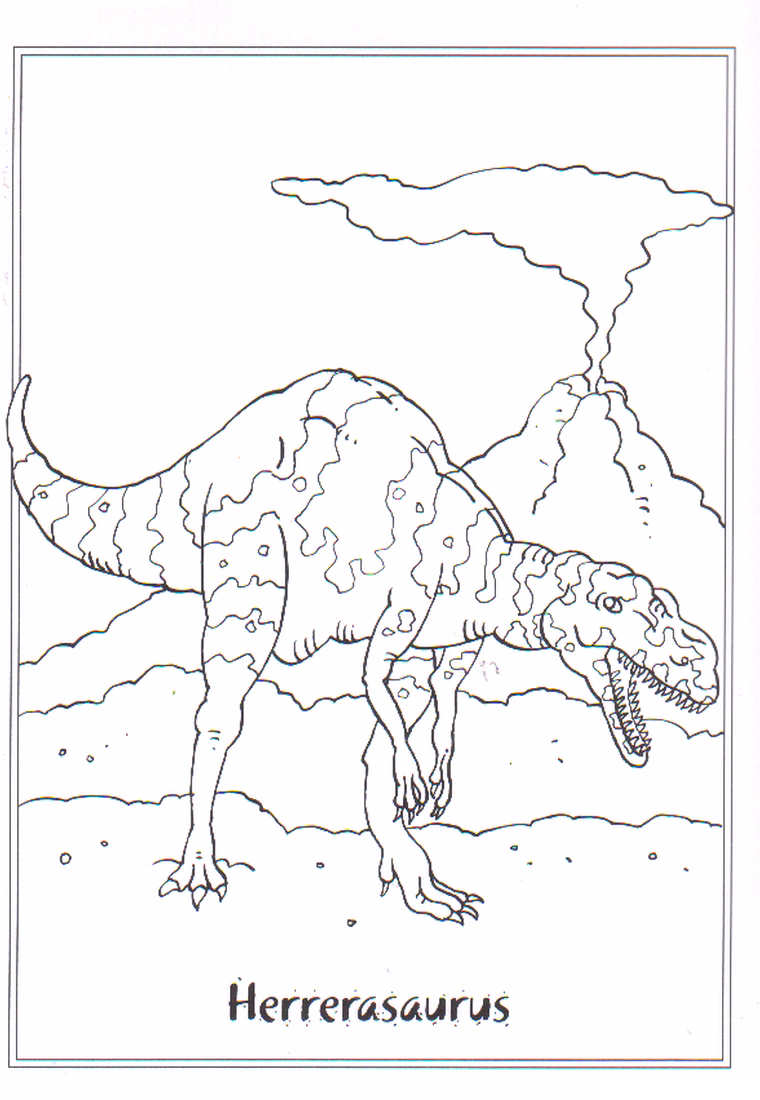 Plansa de colorat cu Dinozauri 55 152